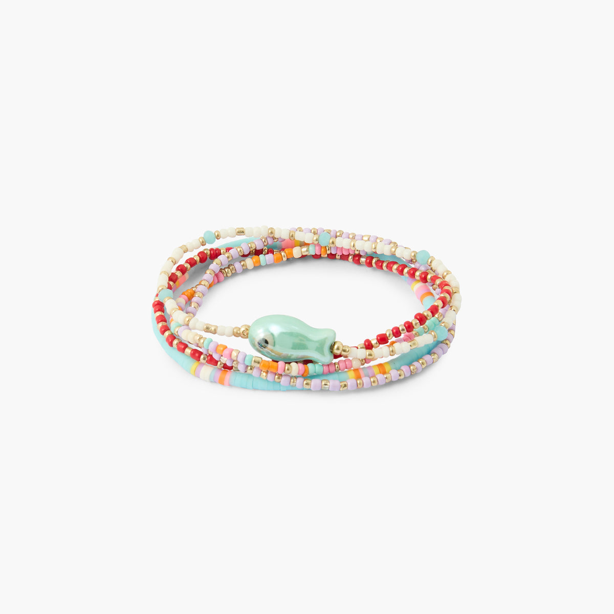 Set de 5 bracelets poisson et perles de rocaille