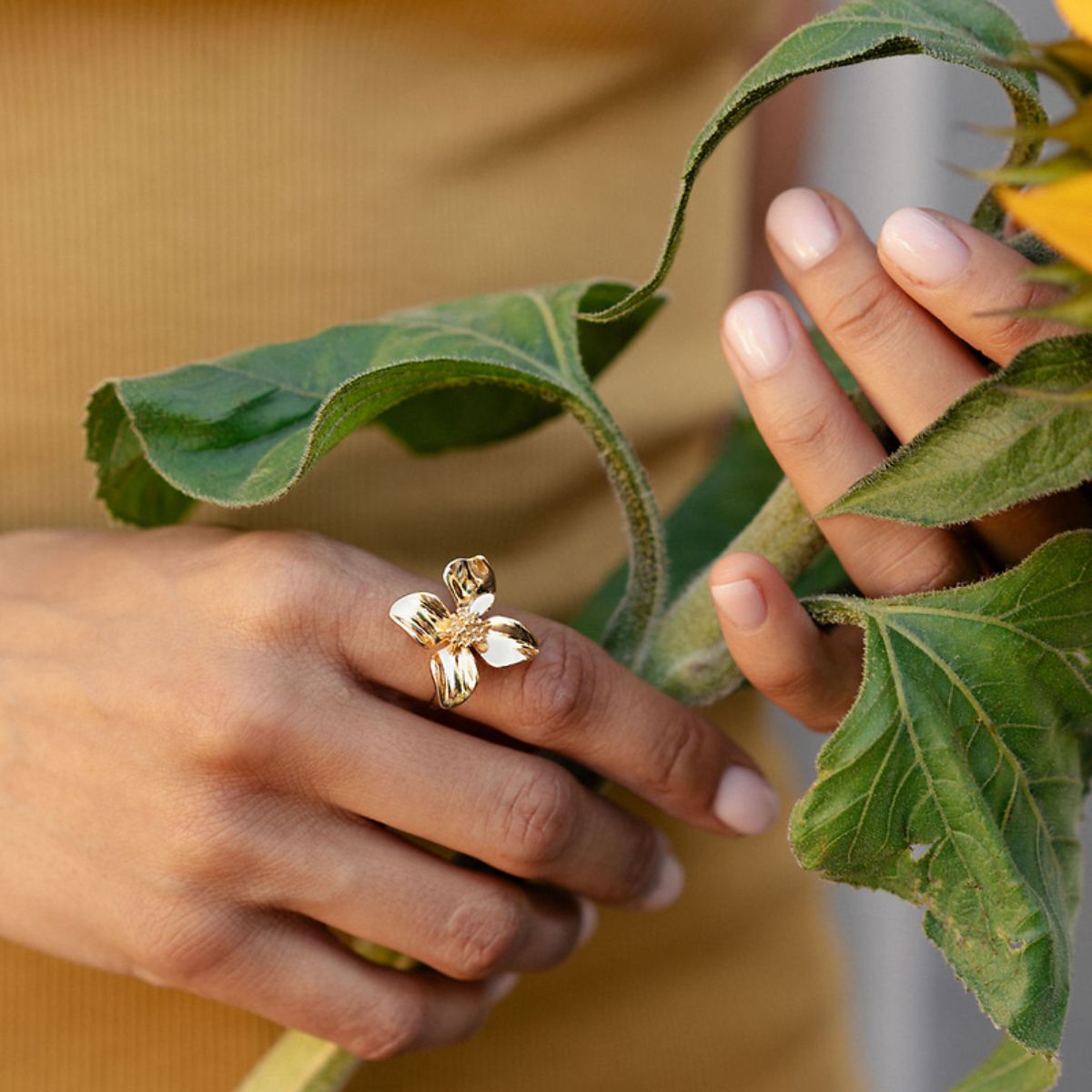 Bague grosse fleur