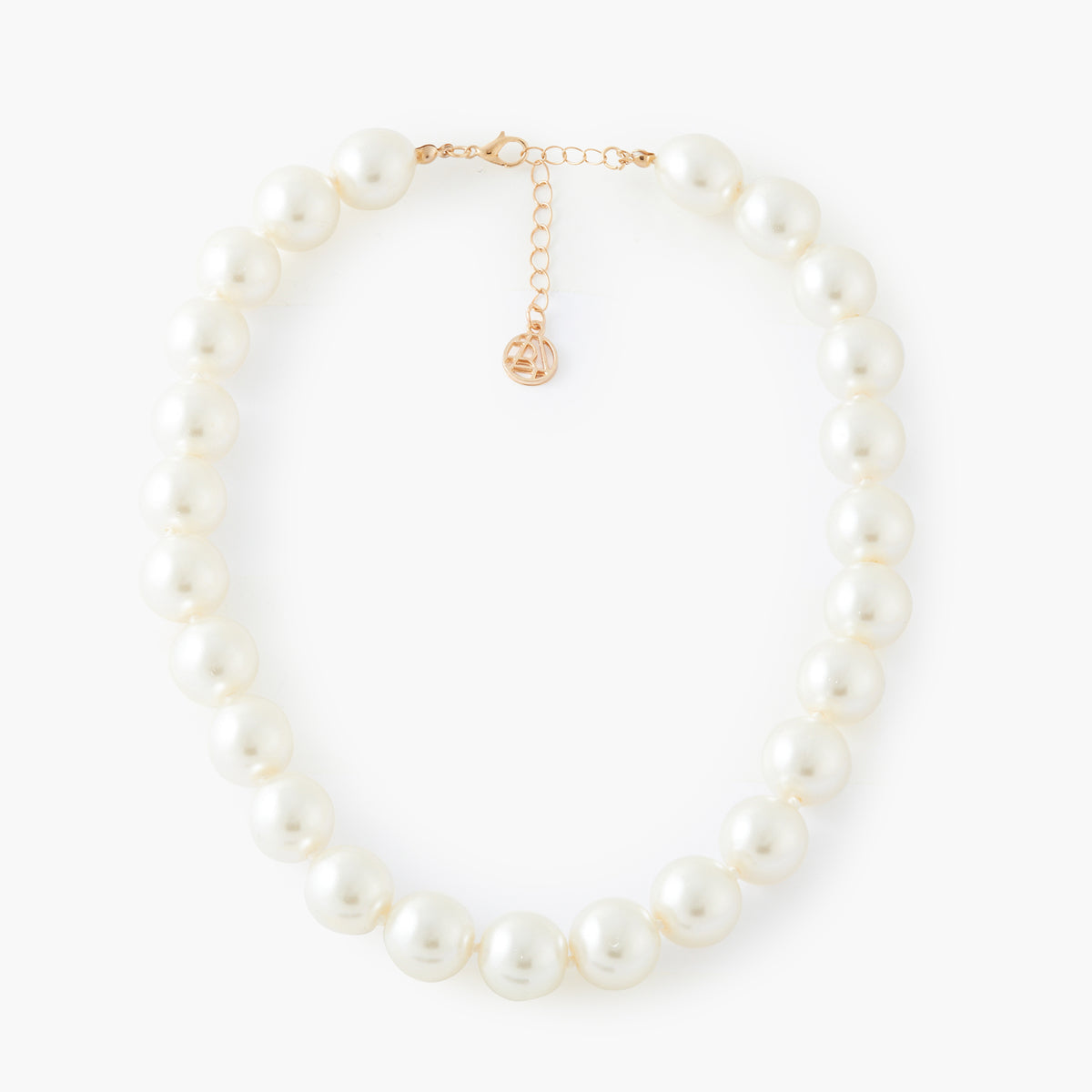 Collier de perles blanches 16mm