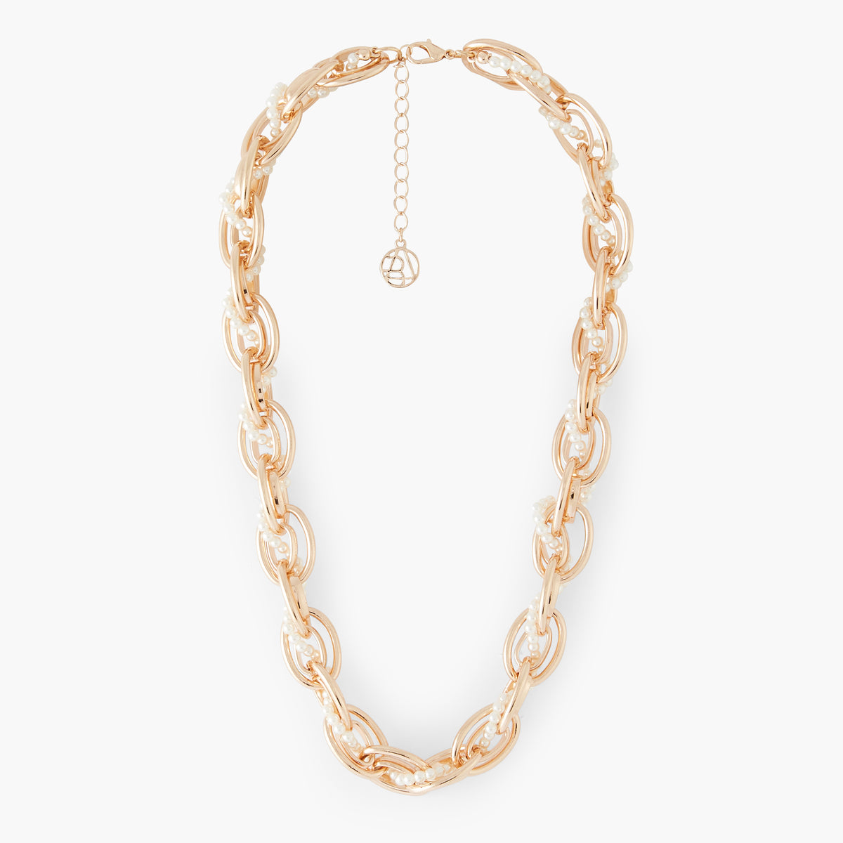 Collier gros maillons avec perles