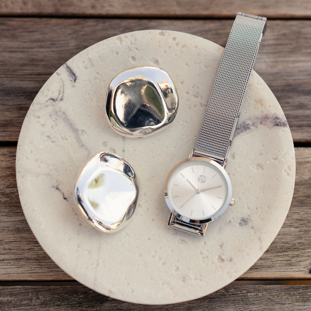 Montre quartz argenté