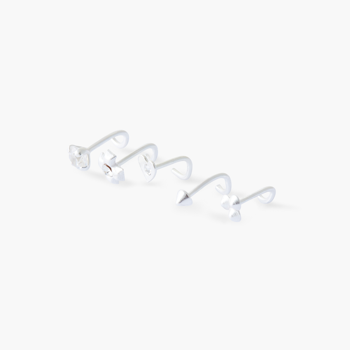 Set de 5 piercings nez en argent garanti et zircon