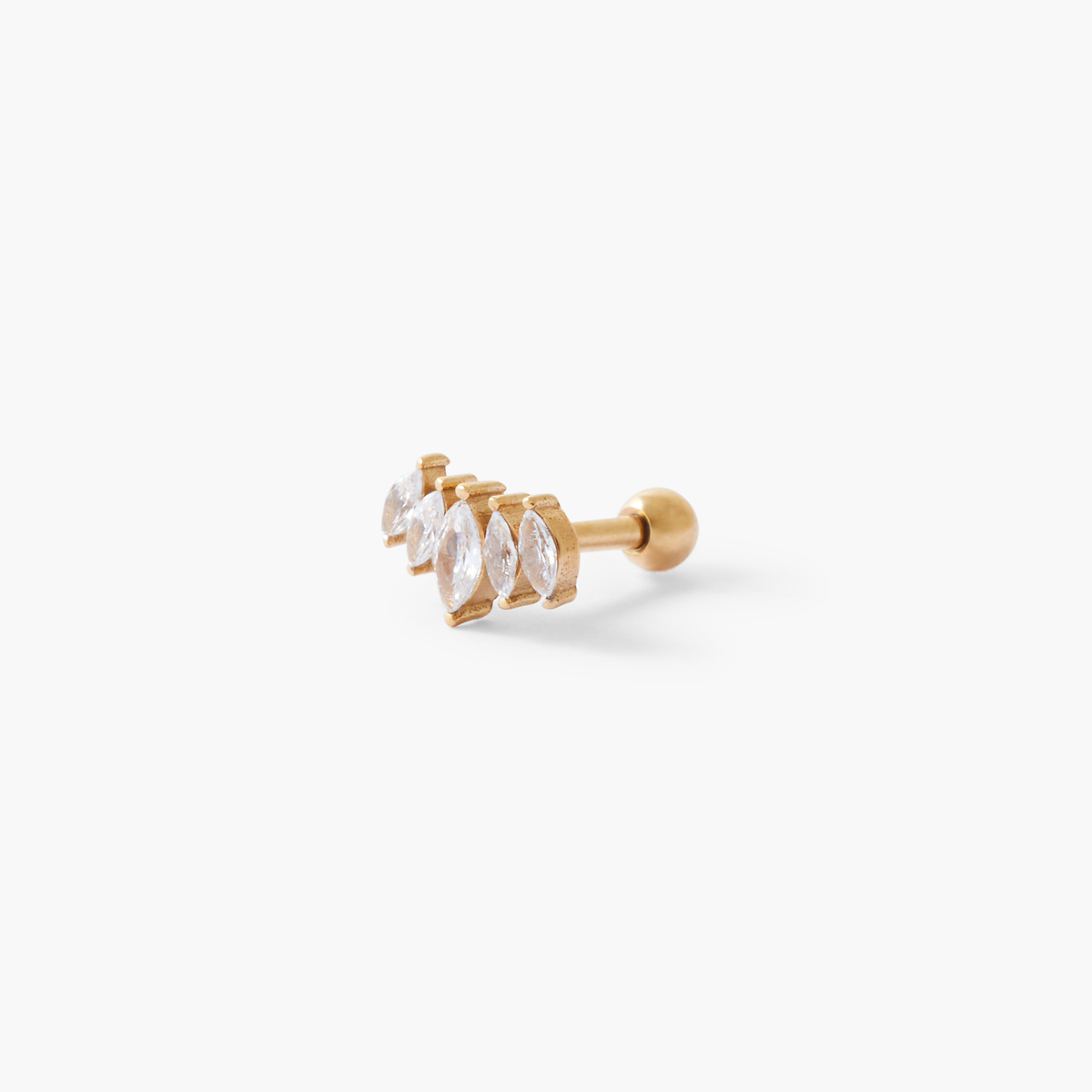 Piercing helix/tragus acier chirurgical et zirconium