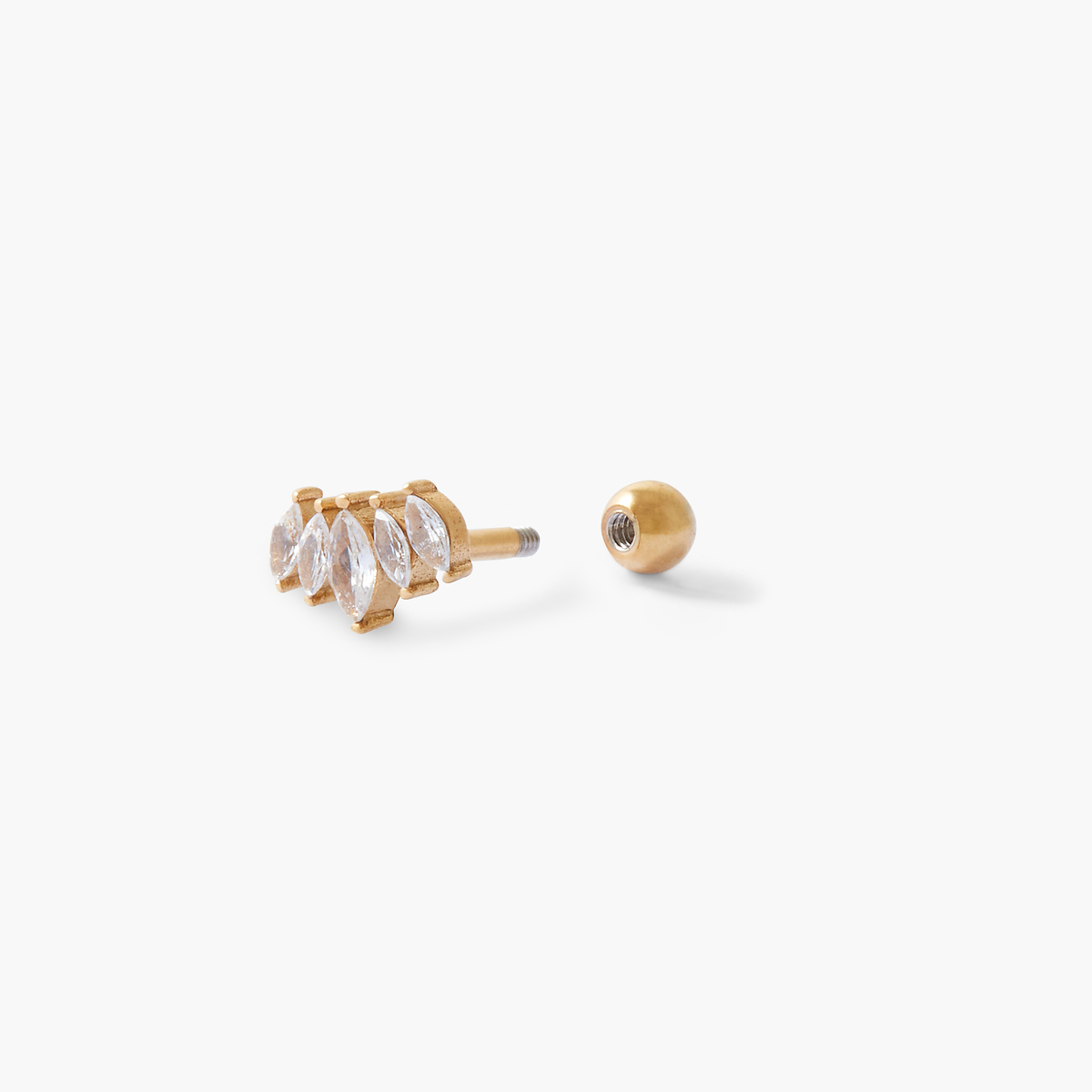 Piercing helix/tragus acier chirurgical et zirconium