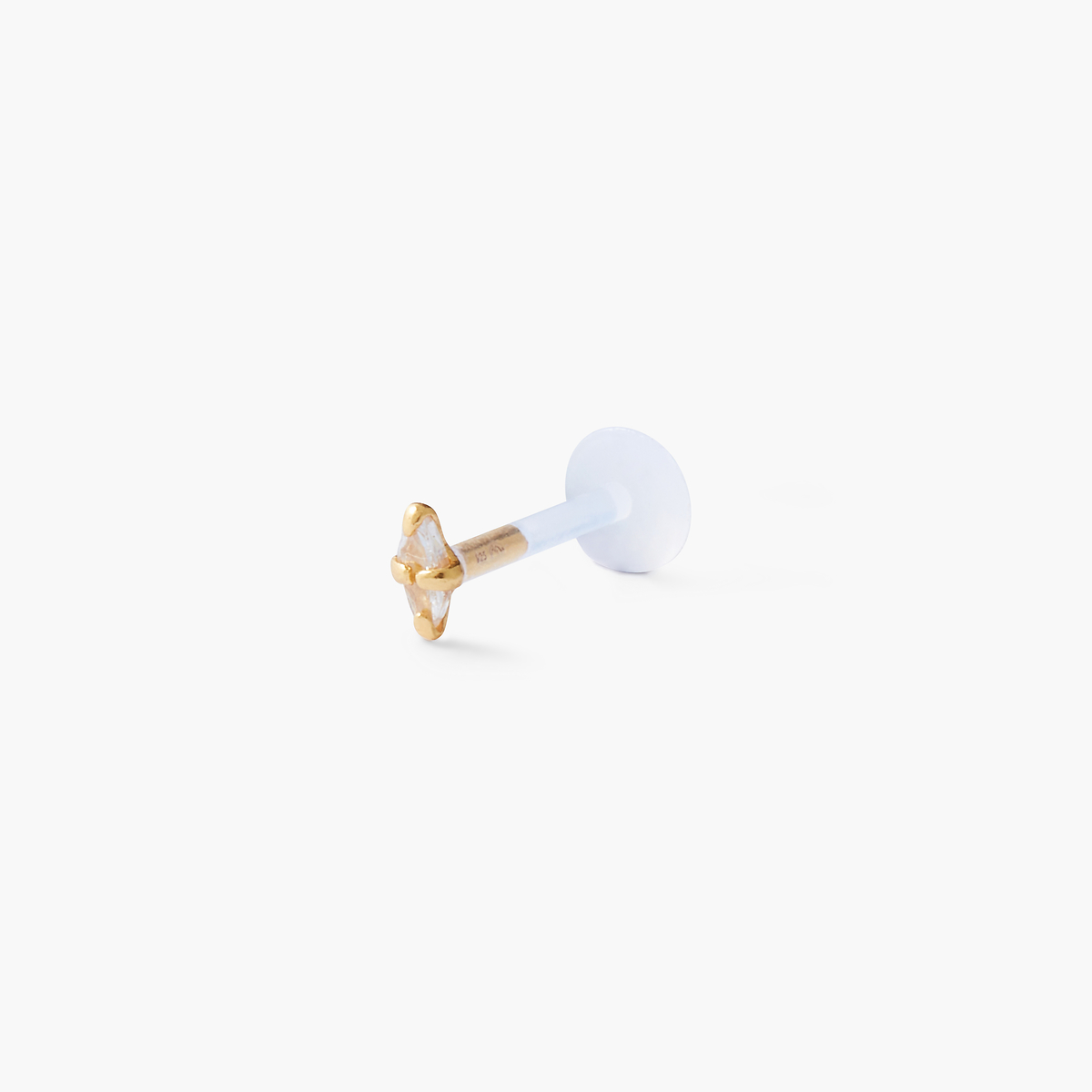 Piercing helix/tragus argent garanti et strass de zirconium