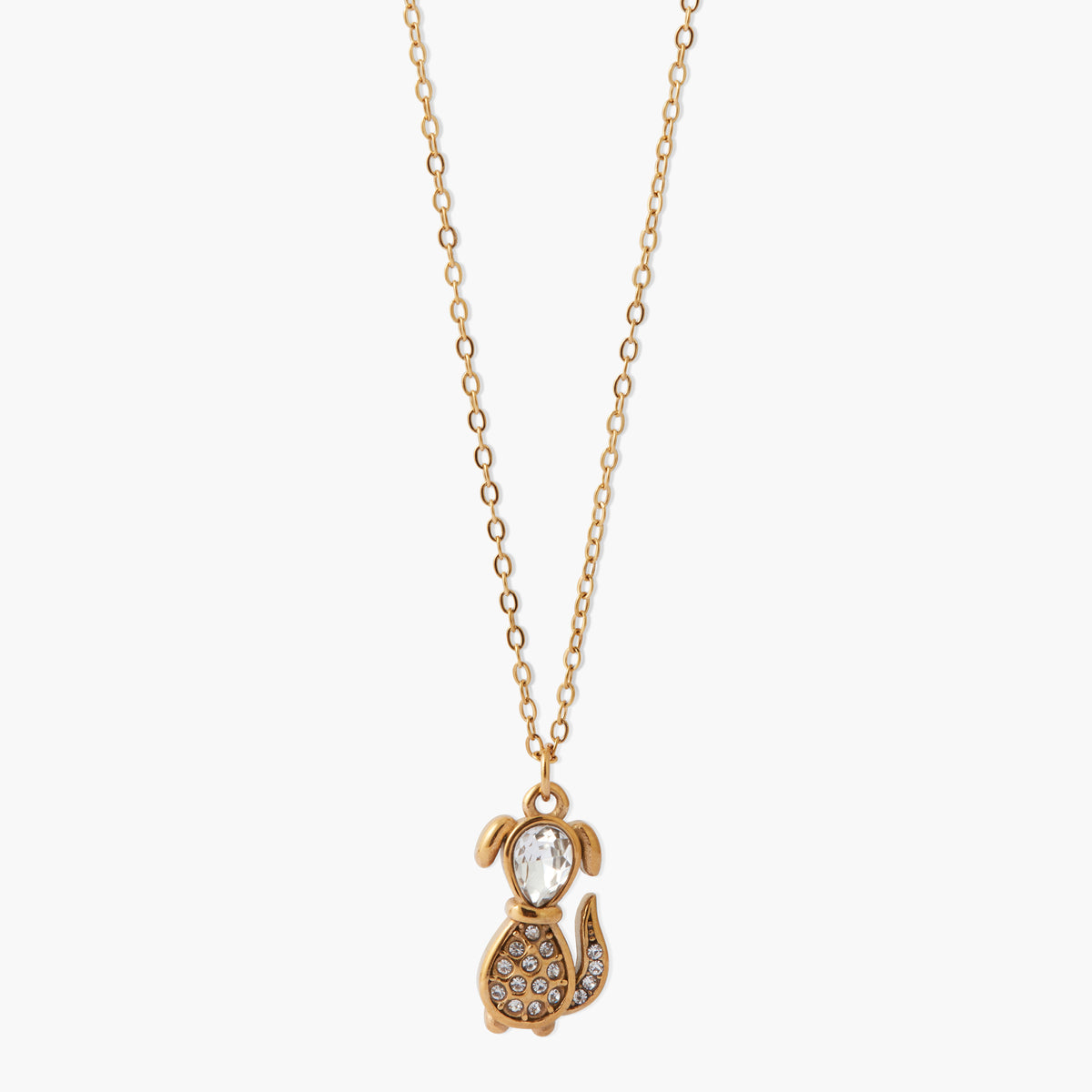 Collier family pendentif chien acier inoxydable