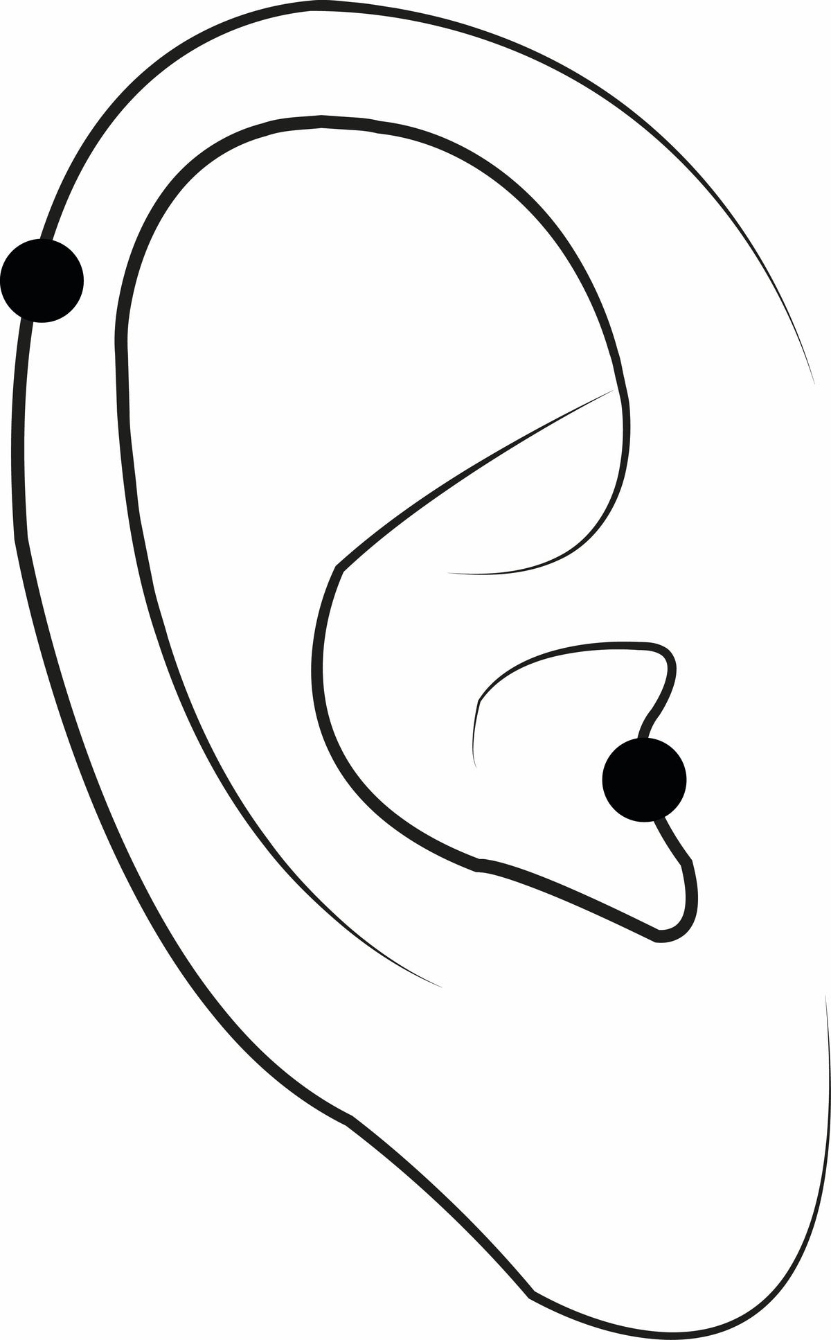 Piercing stud hélix/tragus strass de cristal
