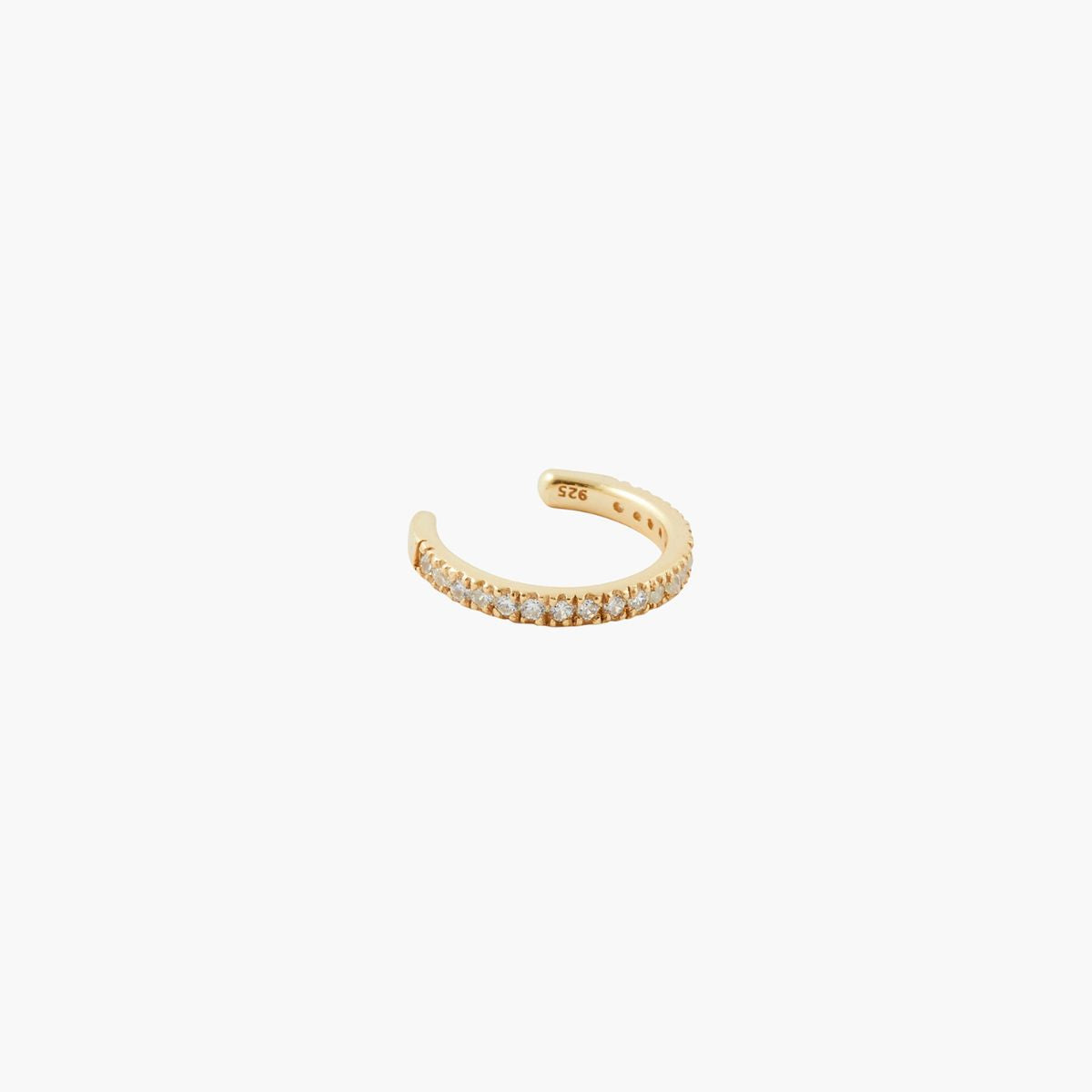 Ear cuff argent garanti strass de zirconium