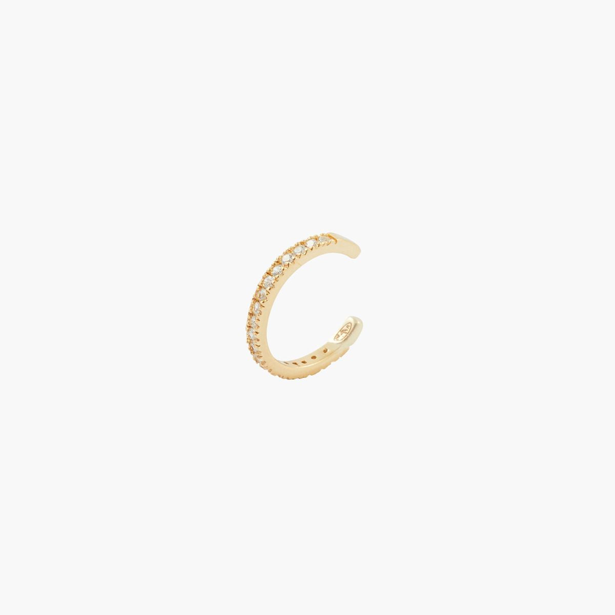 Ear cuff argent garanti strass de zirconium