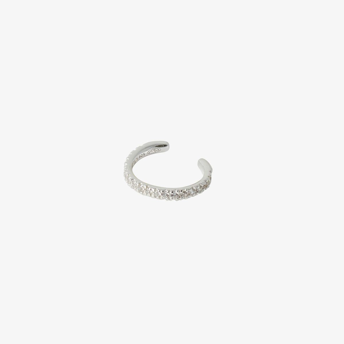 Ear cuff argent garanti et strass de zircon