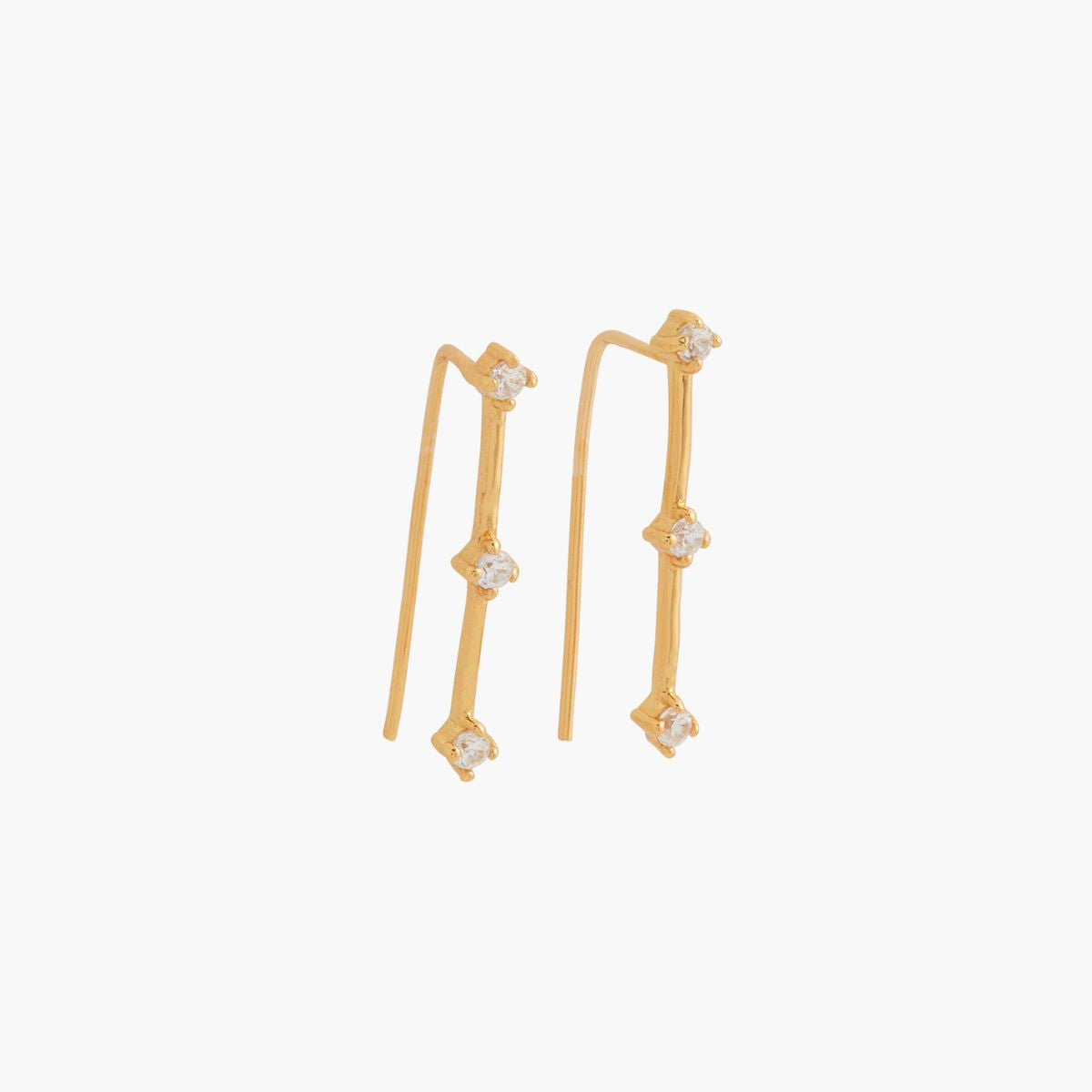 Bijoux d'oreilles argent garanti avec strass de zircon