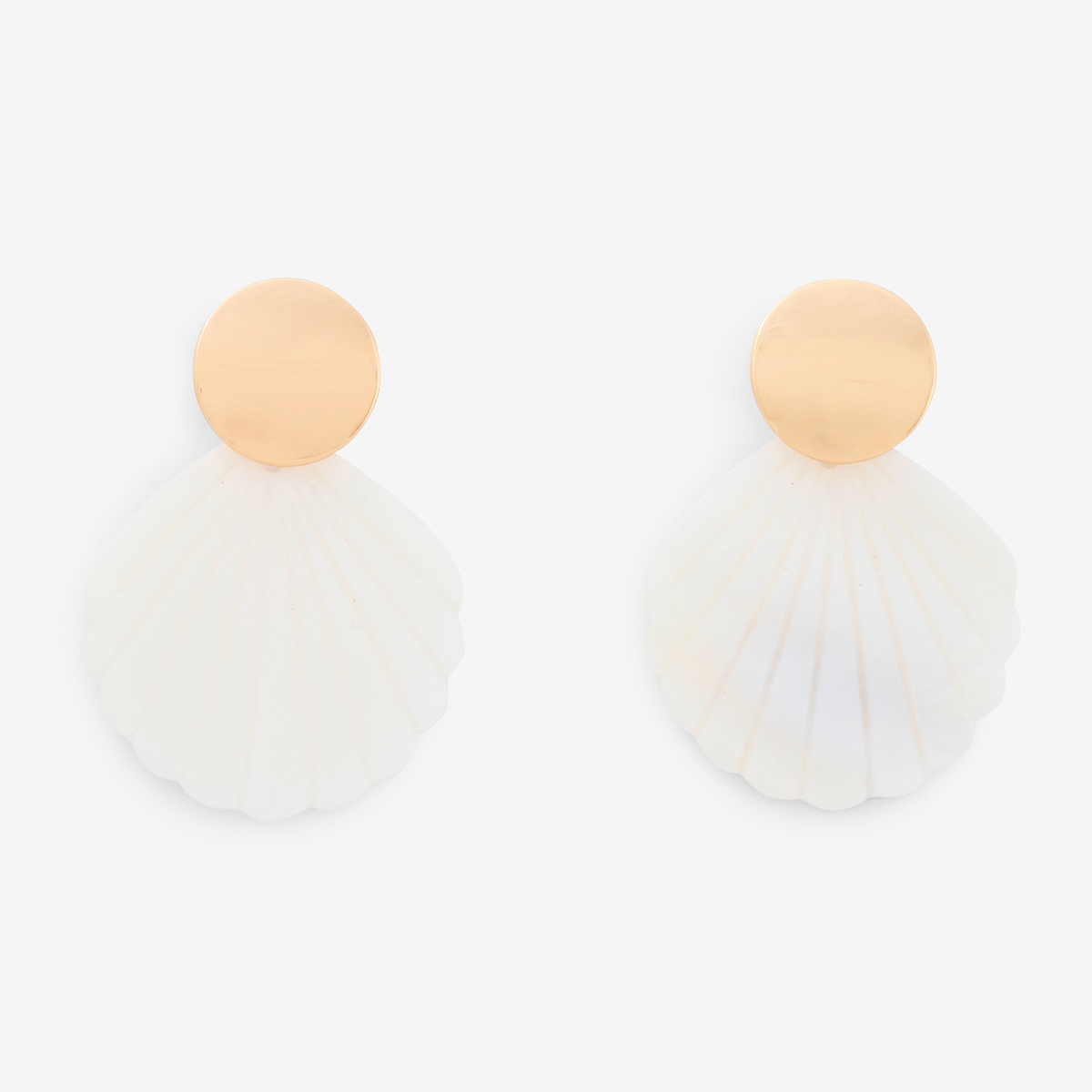 Boucles d'oreilles coquillage blanc