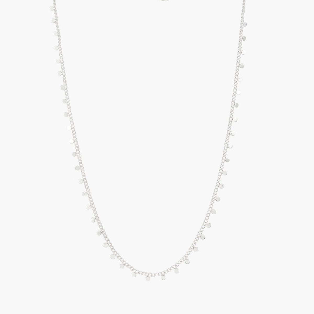 Collier chaîne à pampilles argenté