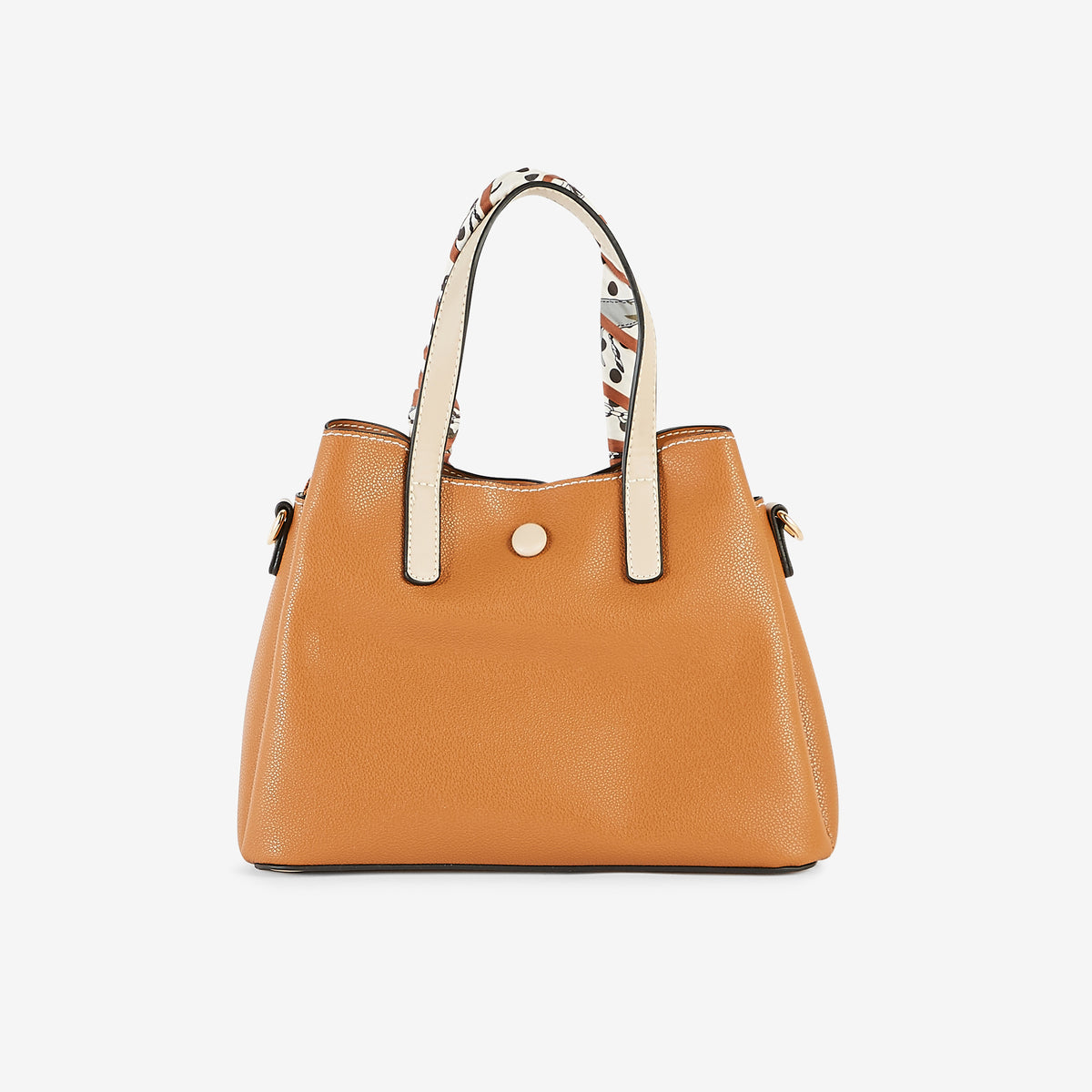 Sac à main camel et foulard