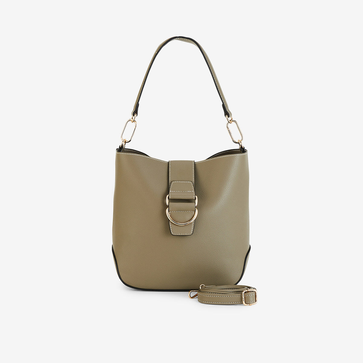 Sac hobo porté épaule kaki