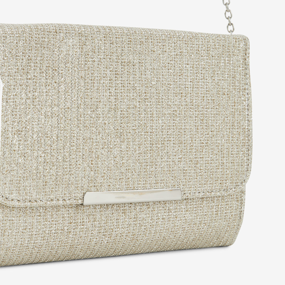 Pochette de soirée argentée