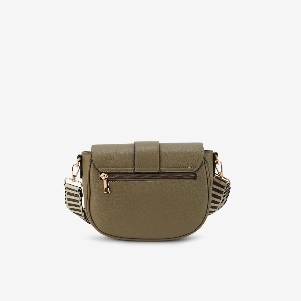 Sac kaki avec bandoulière à motifs