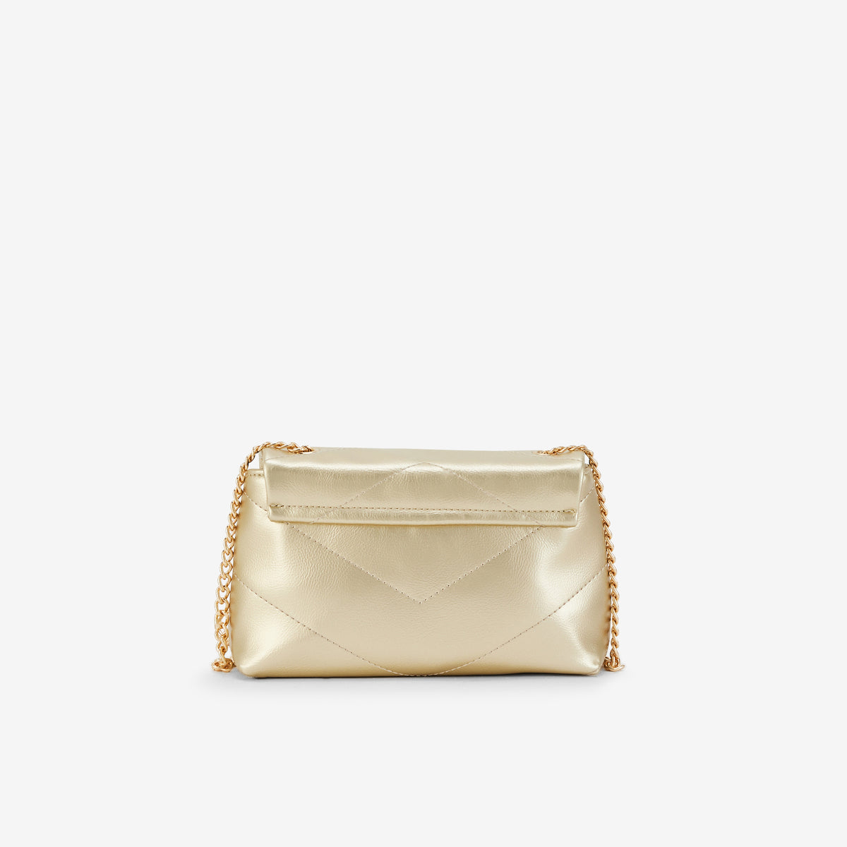 Sac à bandoulière matelassé doré