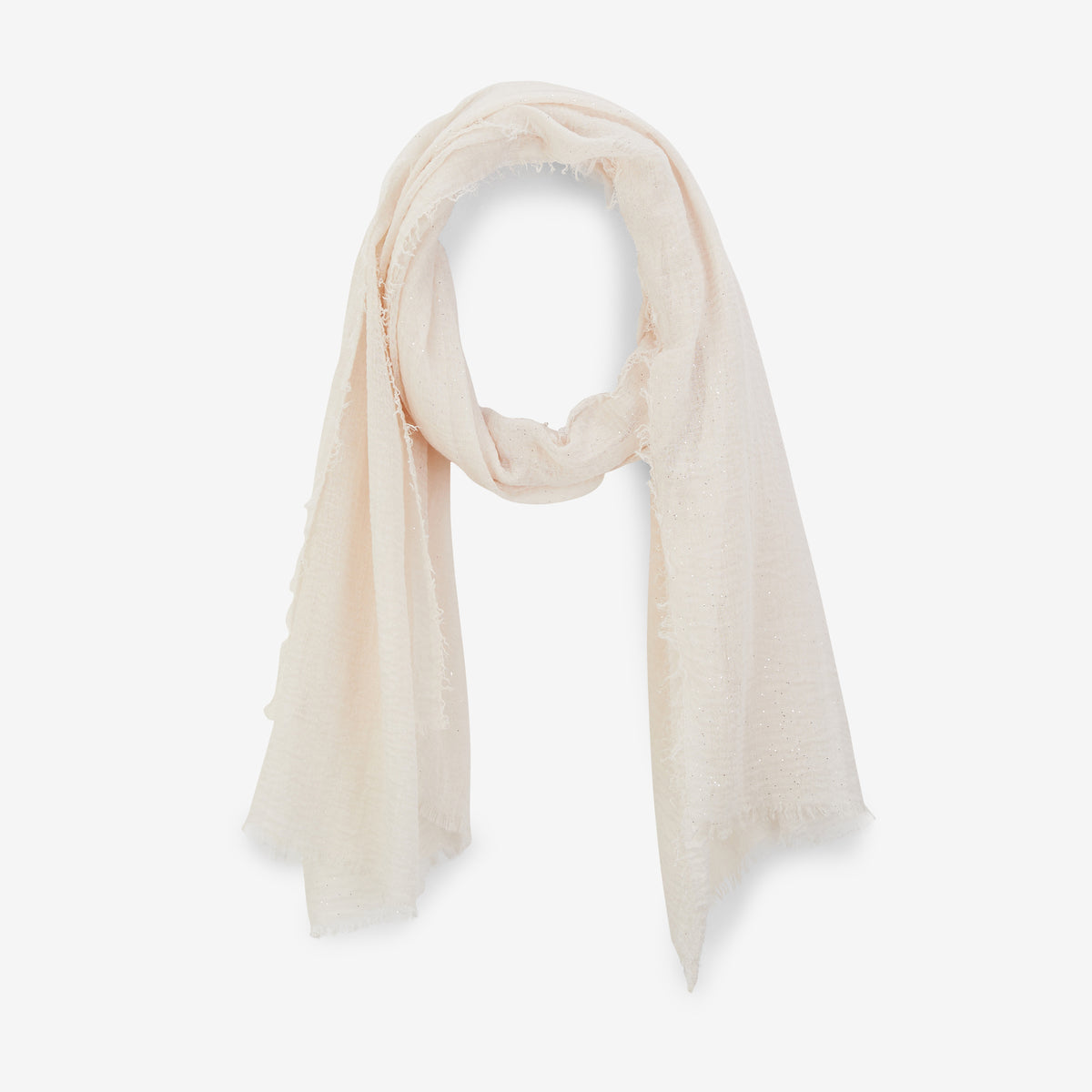 Foulard uni blanc paillettes
