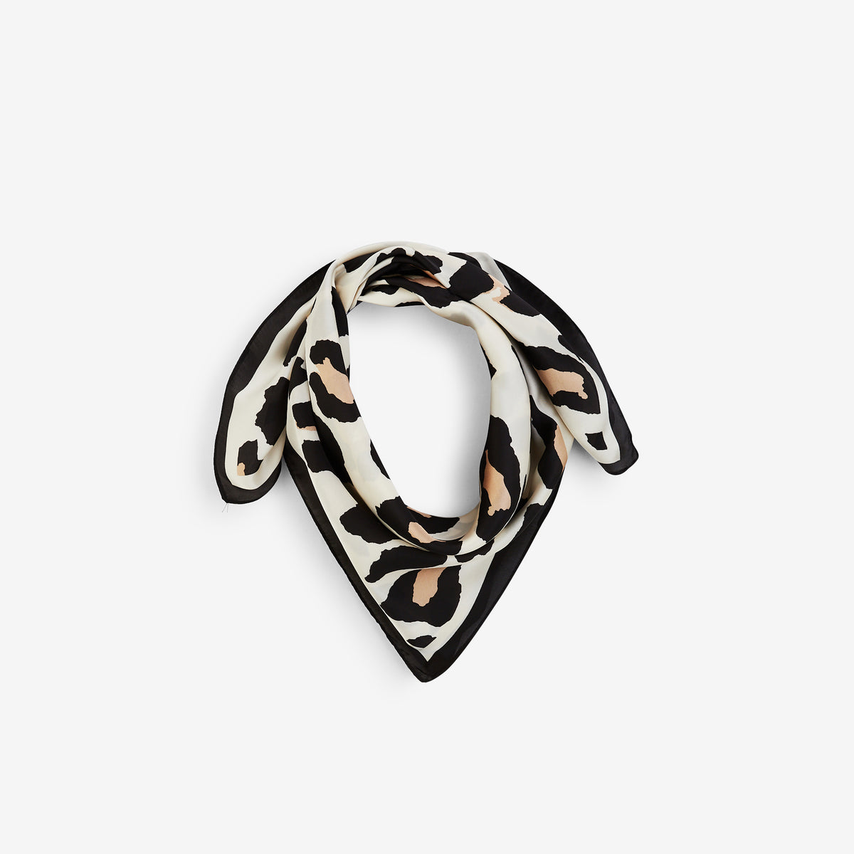 Foulard carré motif léopard