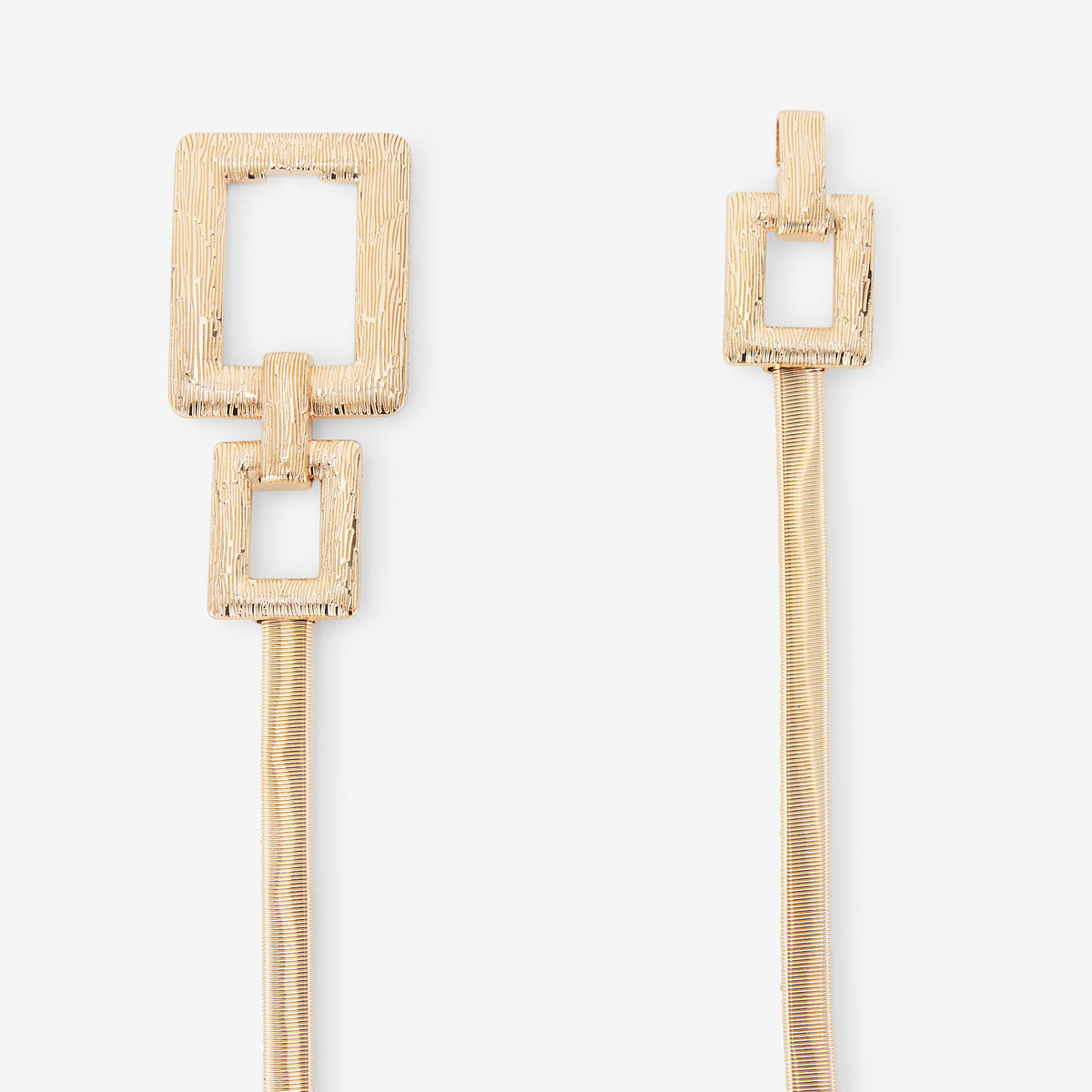 Ceinture élastique triple boucles rectangles