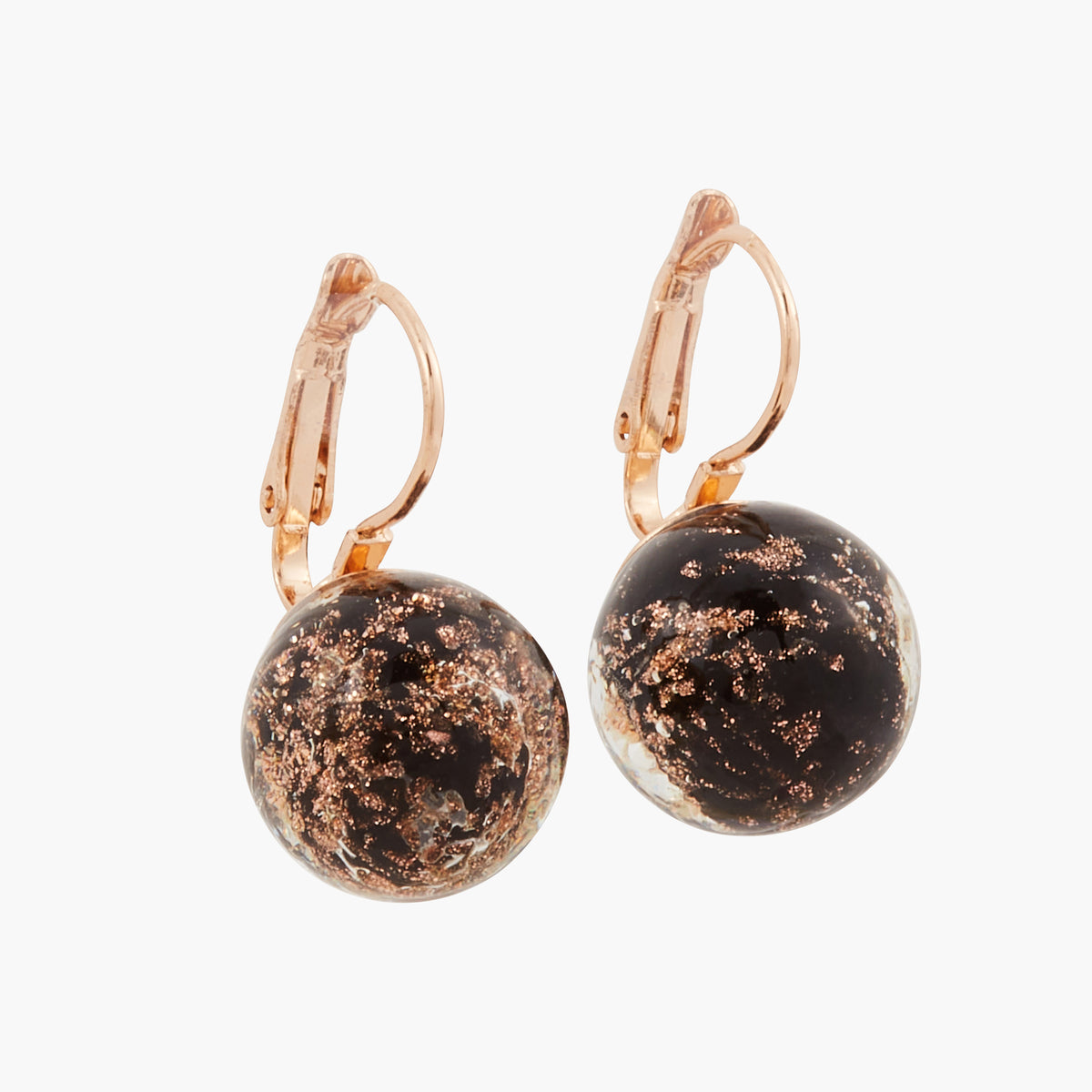 Boucles d'oreilles dormeuses - Chocolate