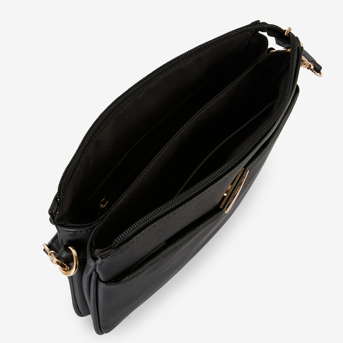 Sac à bandoulière multi poches noir