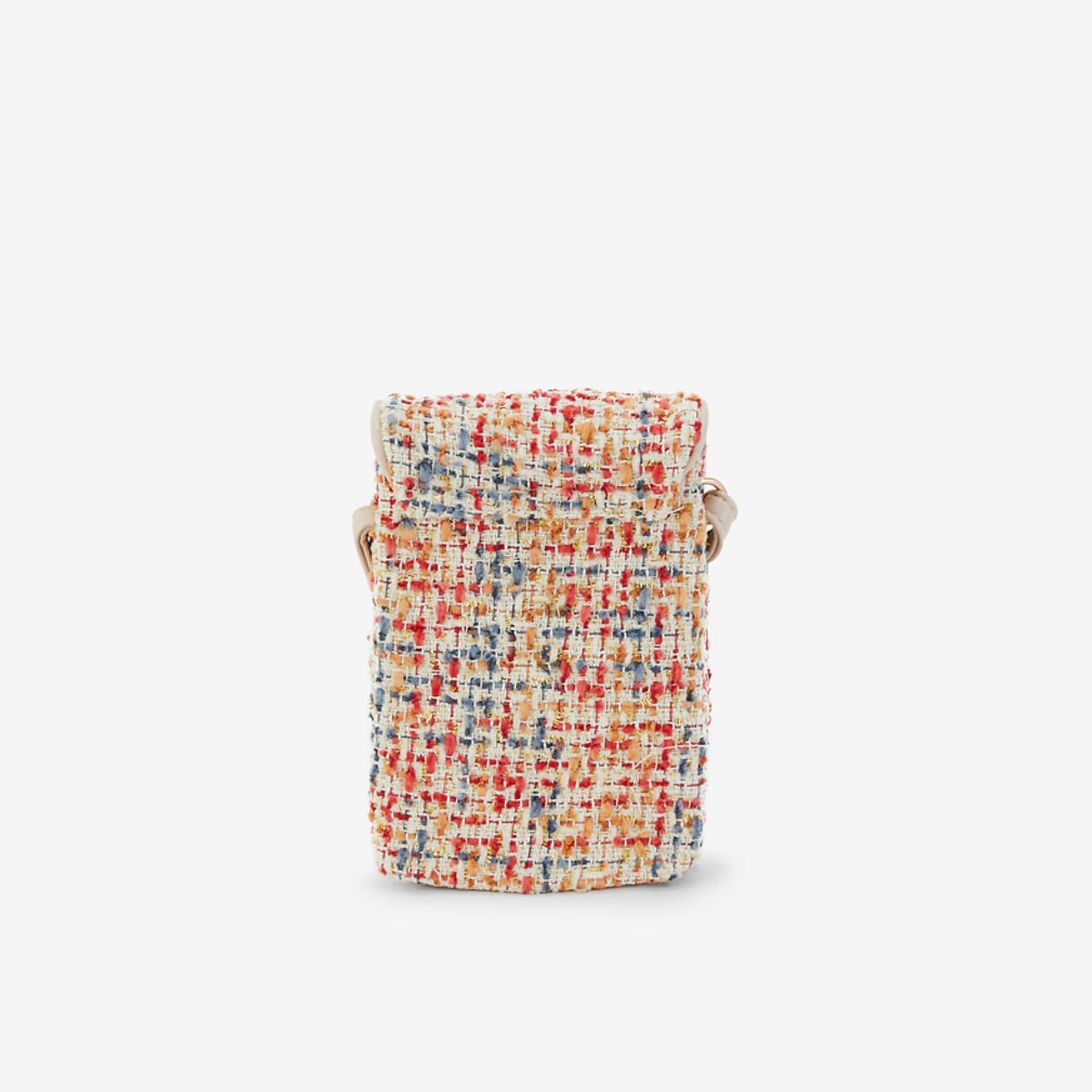 Pochette de téléphone en tweed multicolore