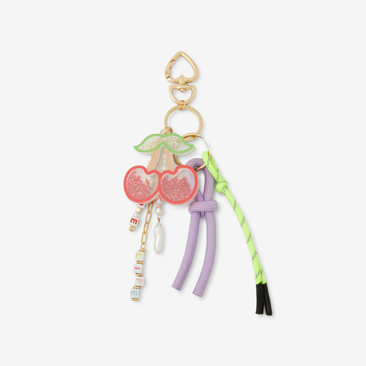 Porte-clés grigri corde et cerise