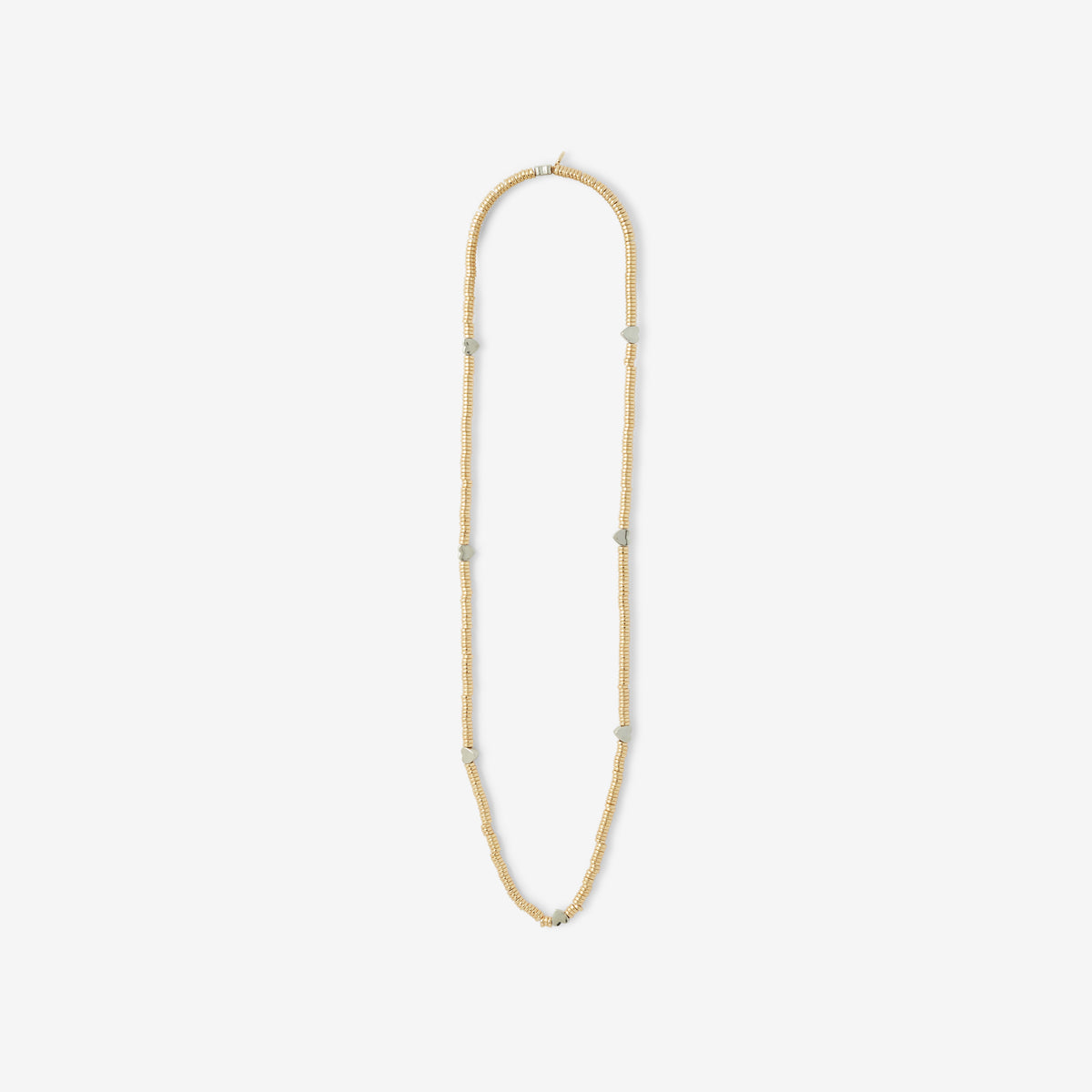 Collier 2 en 1 perles fantaisie doré