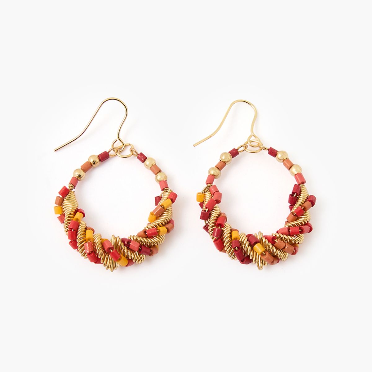 Boucles d'oreilles rondes perles de rocaille