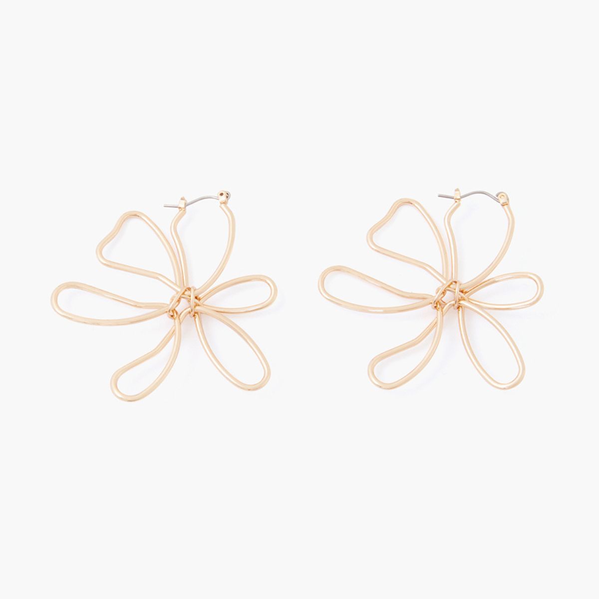 Boucles d'oreilles fleurs filaires