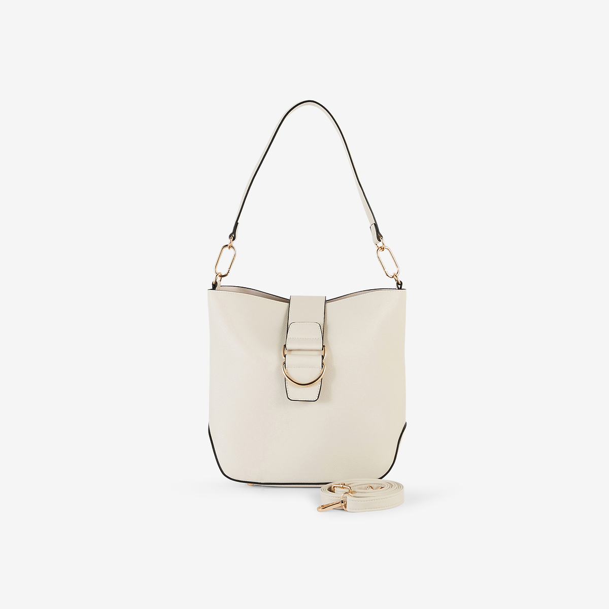 Sac hobo porté épaule écru