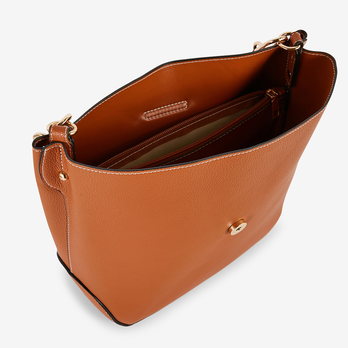 Sac hobo porté épaule camel