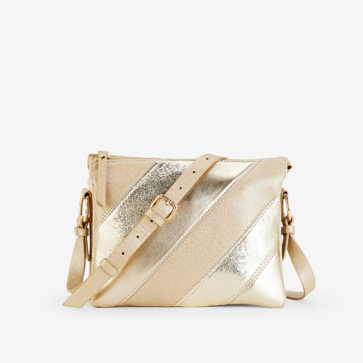 Sac patchwork doré et irisé