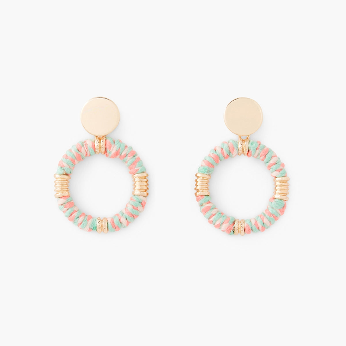 Boucles d'oreilles anneaux cordelette
