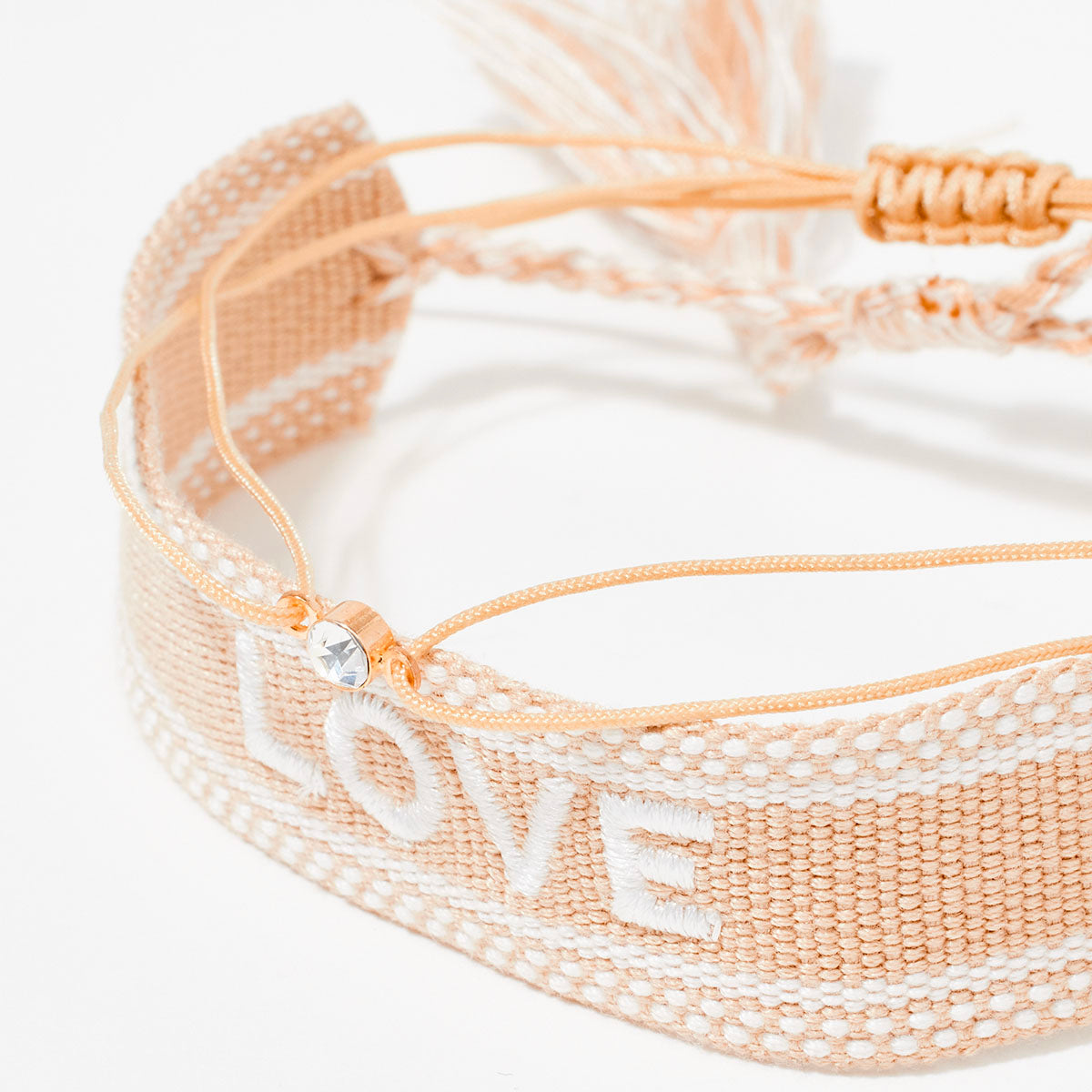 Set de 2 bracelets tissés Love