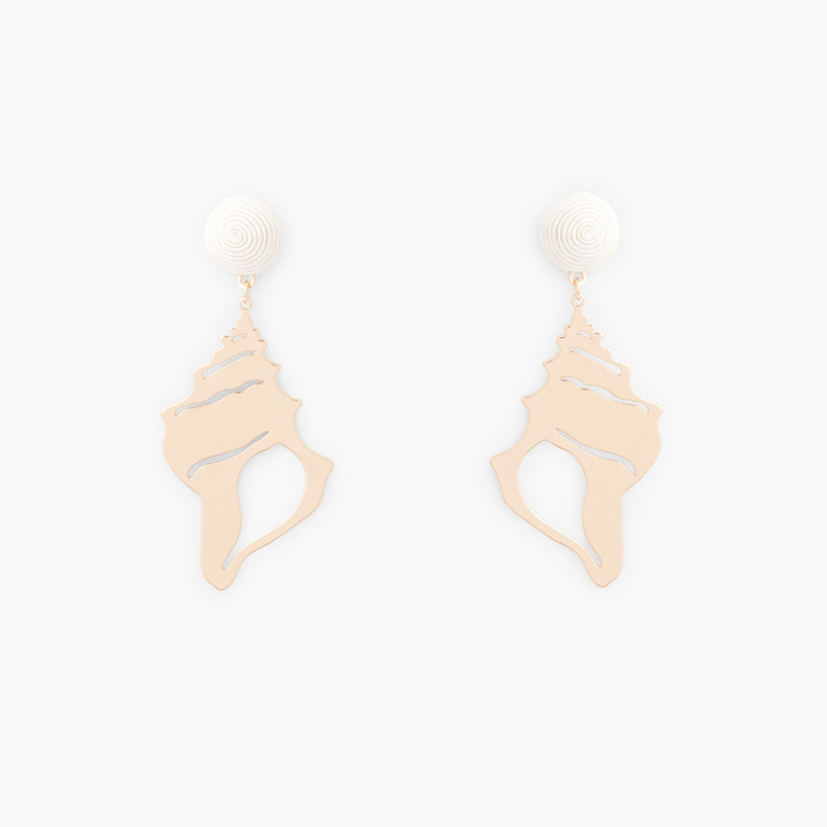 Boucles d'oreilles coquillages dorés