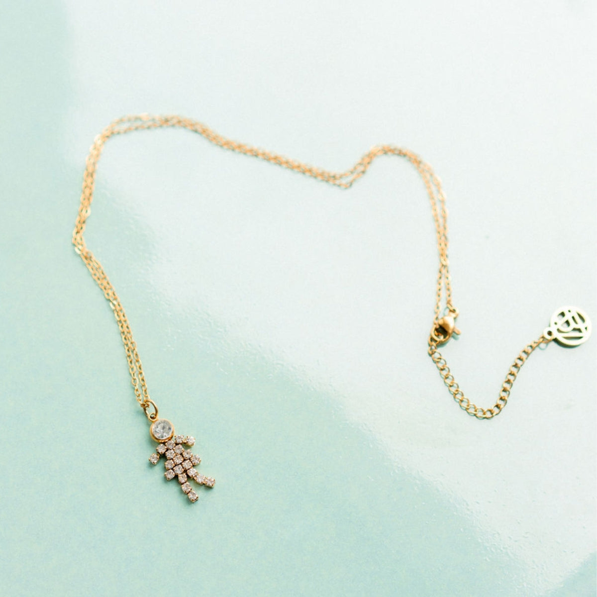 Collier family pendentif fille acier inoxydable