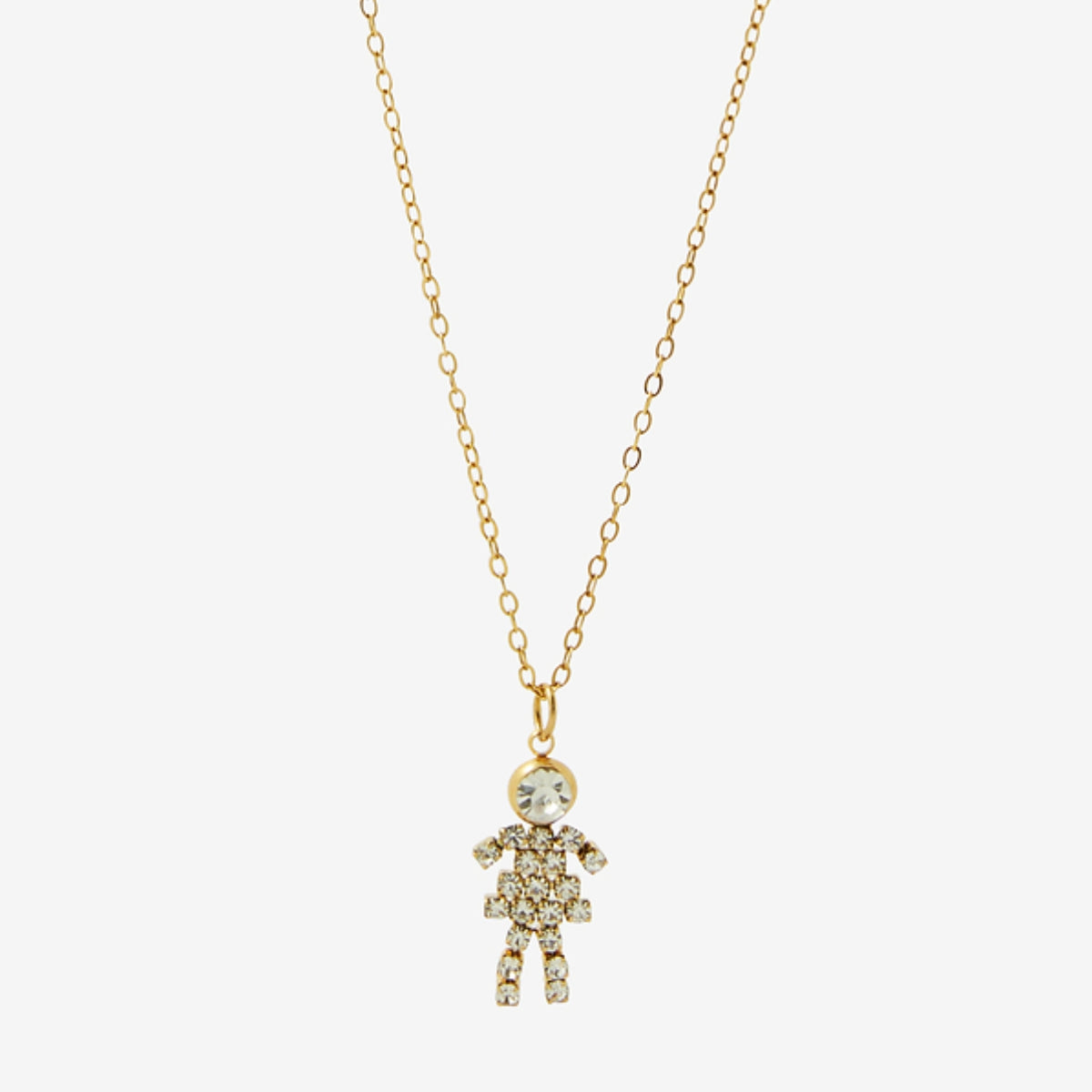 Collier family pendentif fille acier inoxydable