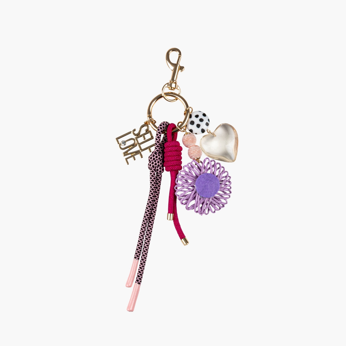 Porte-clés grigri self love fleurs violette