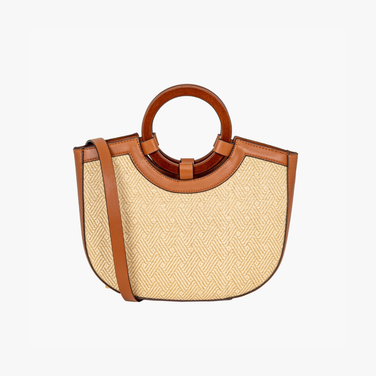 Panier bi matière effet paille camel