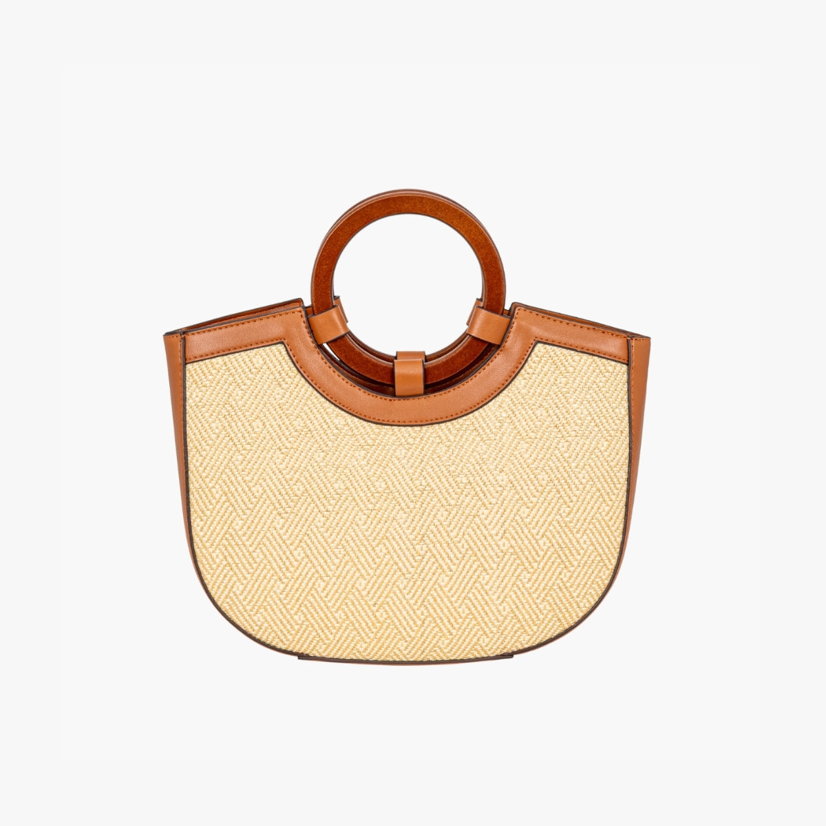 Panier bi matière effet paille camel