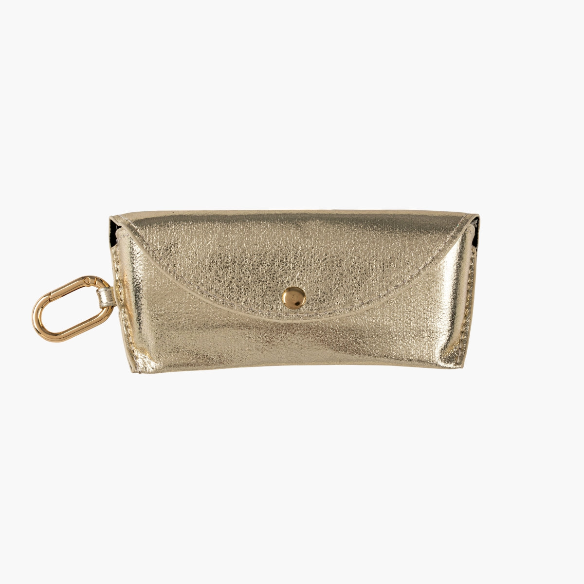 Etui à lunettes métallisé doré