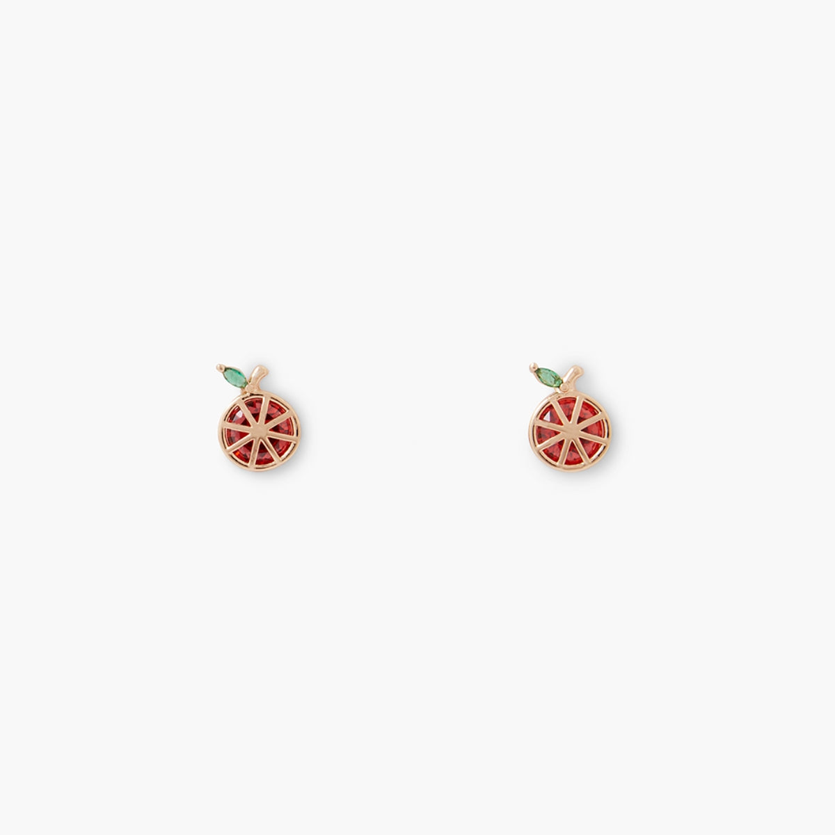 Puces d'oreilles oranges avec zircon