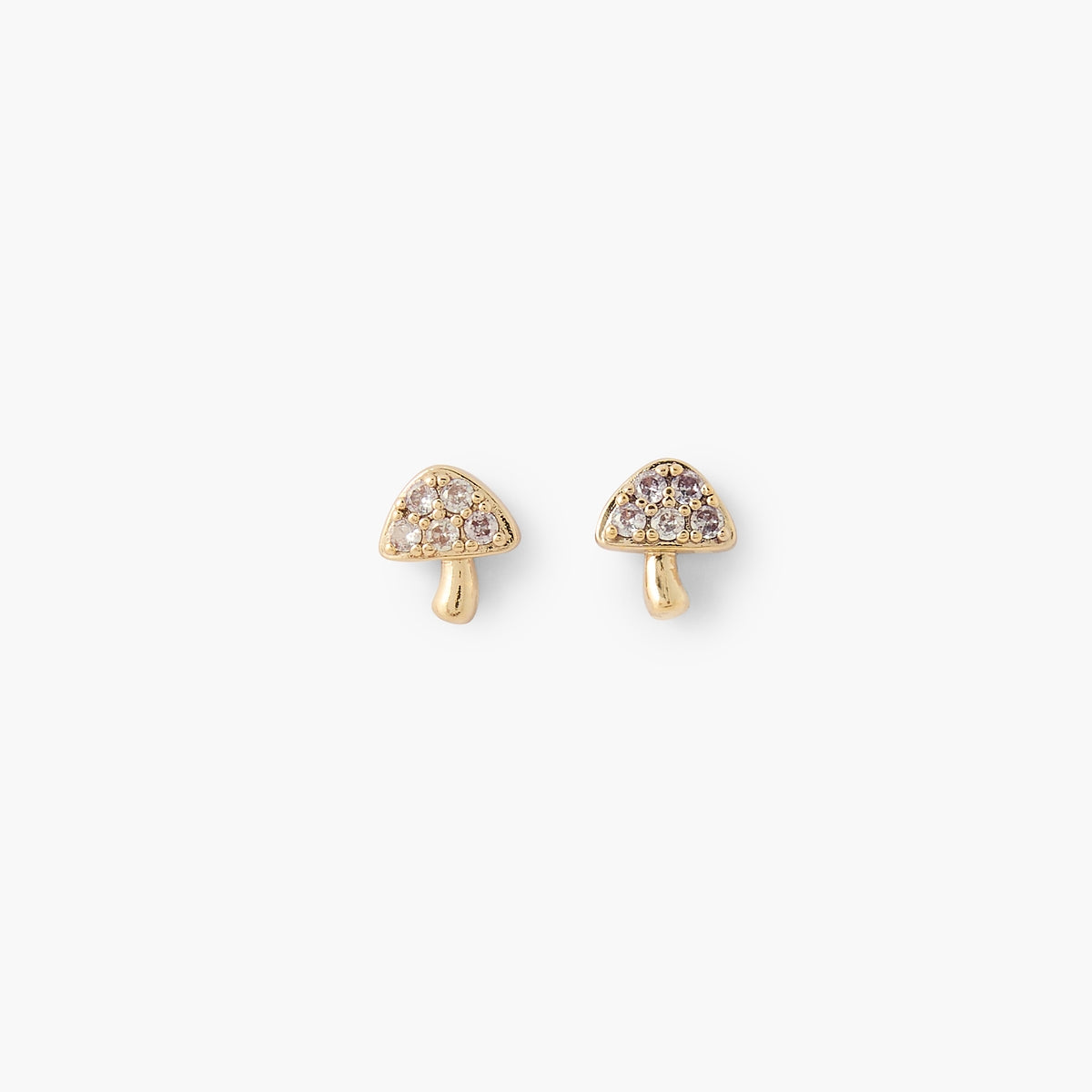 Puces d'oreilles champignon avec zircon