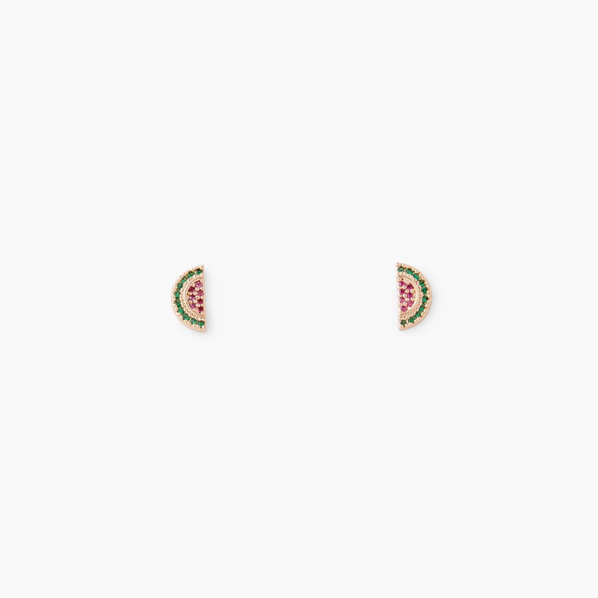 Puces d'oreilles pastèque avec zircon