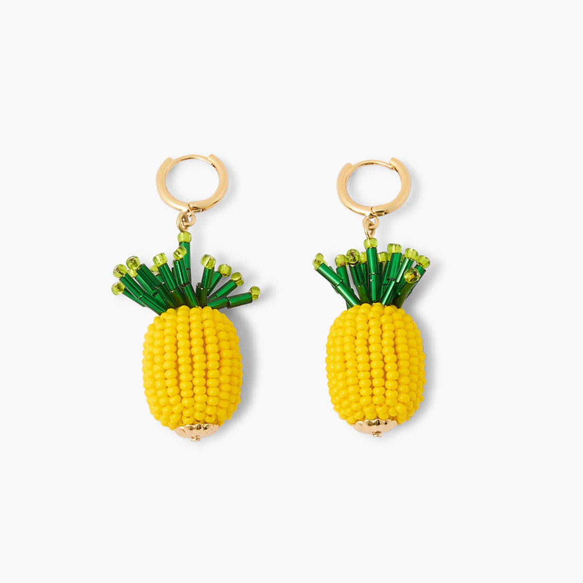 Boucles d'oreilles ananas perles de rocaille