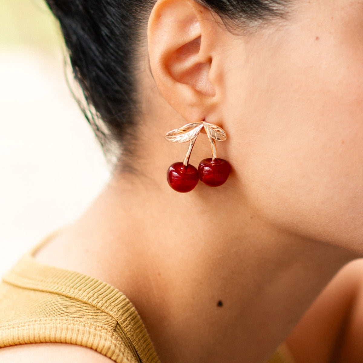 Boucles d'oreilles cerises