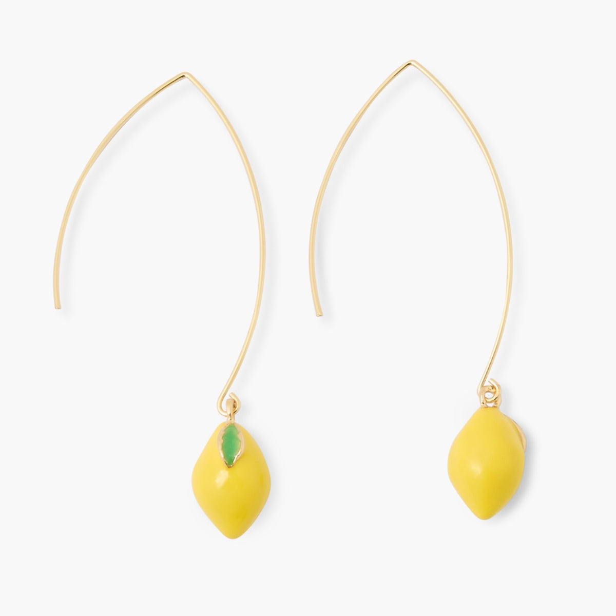 Longues boucles d'oreilles citrons